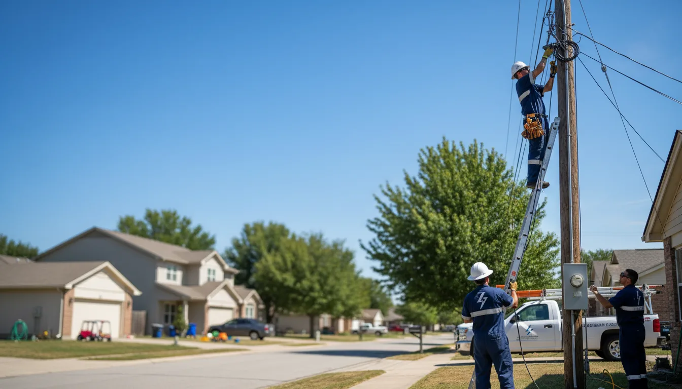 Residential electrician providing installation services in Smiley, TX